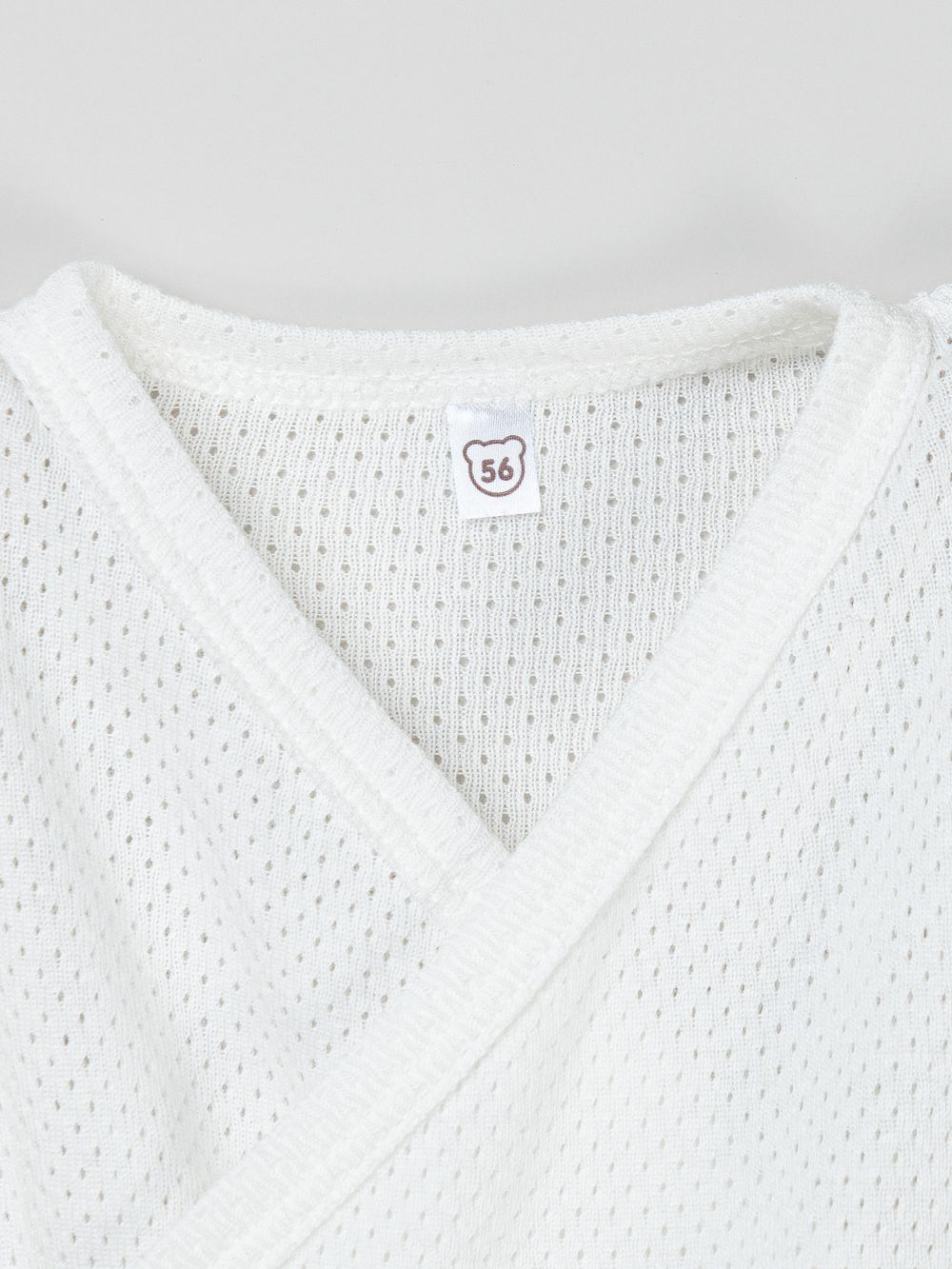 Слип на кнопках с крылышками "Молоко" из ажурного хлопка 0+