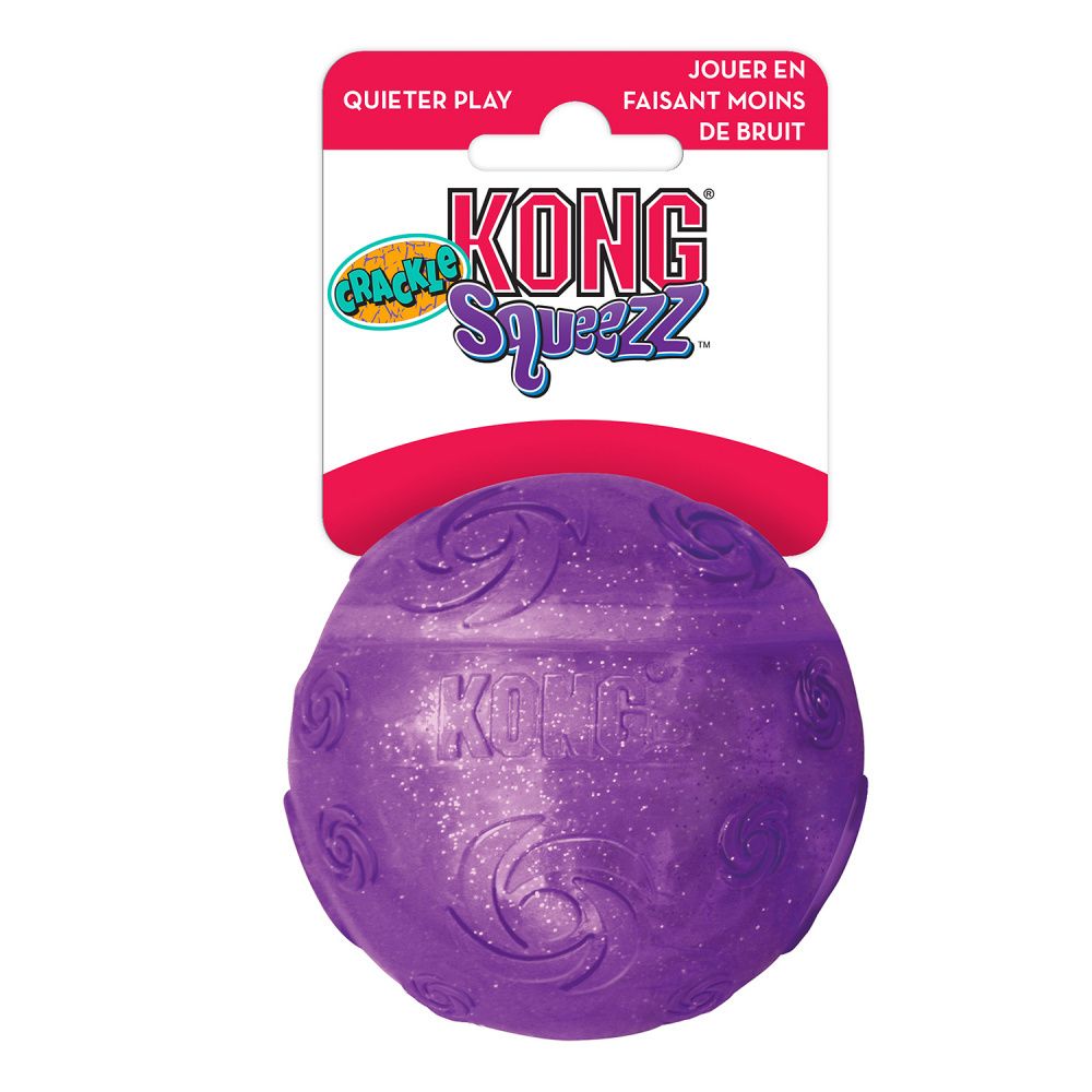 KONG игрушка для собак Squezz Crackle хрустящий мячик (М)