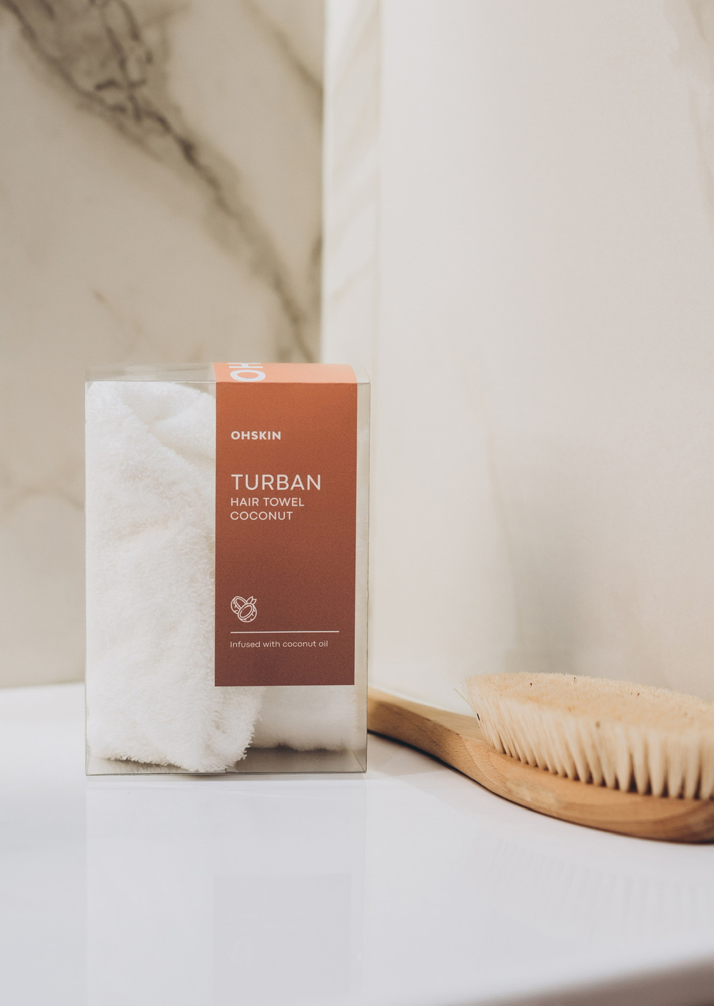 OhSkin Turban Hair Towel Coconut