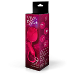Малиновый двойной вибростимулятор Bior Toys Viva Rose RT-34003