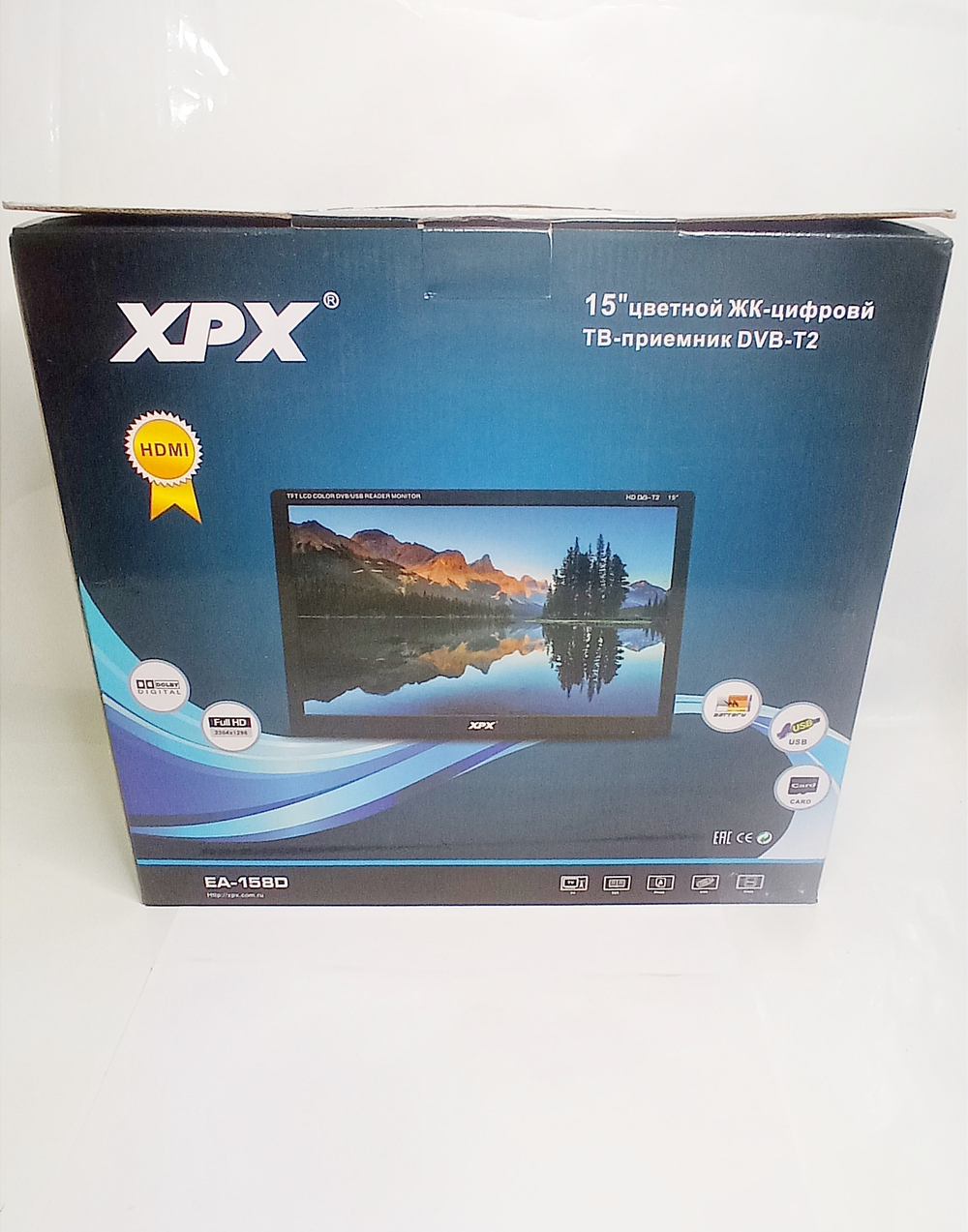 Автомобильный телевизор XPX EA-158D DVB-T2 (15")