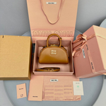 Miu Miu Leather Top Handle Bag 18 cm