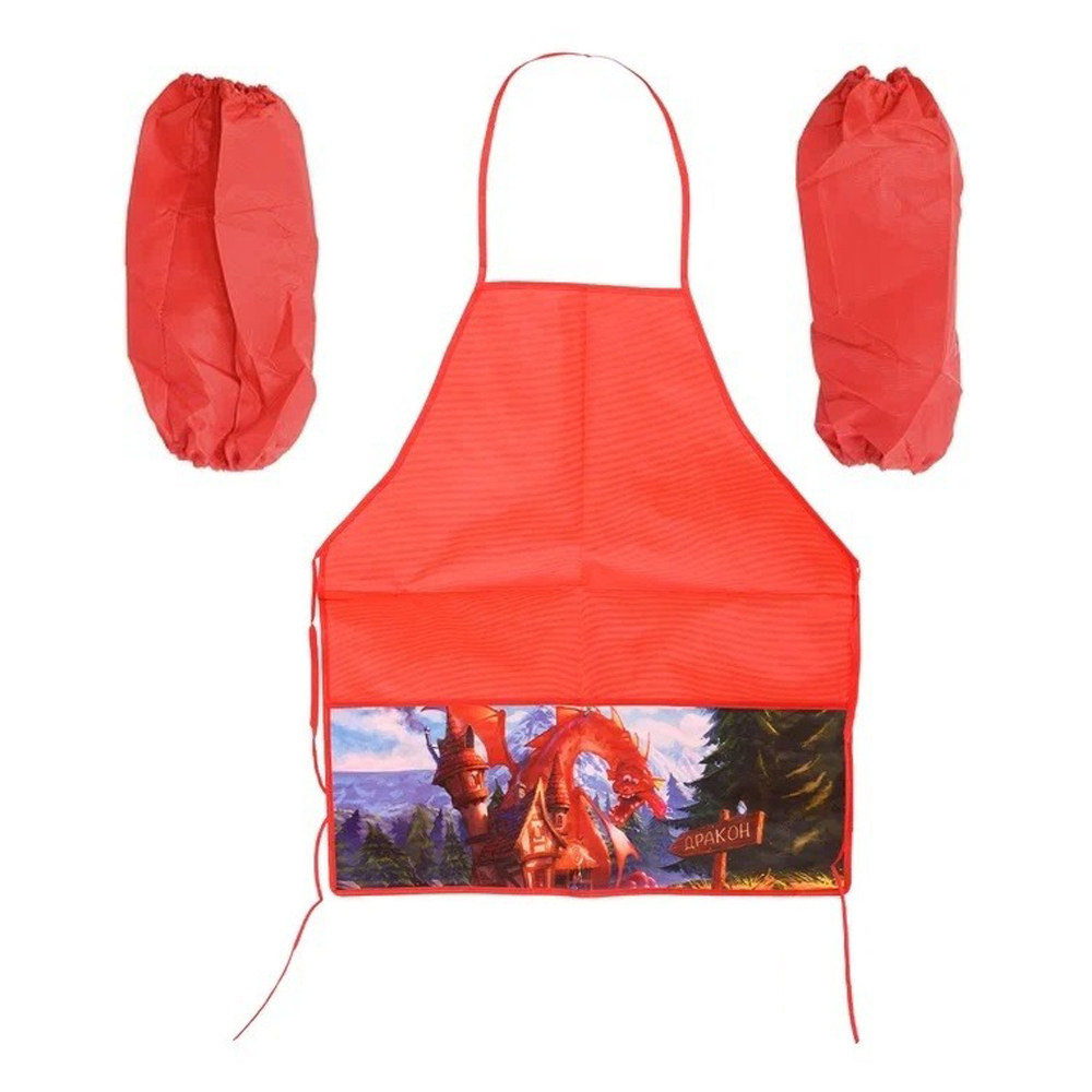 Фартук для труда Basir, с нарукавниками, серия "Драконы", 55*45 см, 2 кармана, цвет ассорти