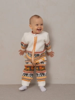 Вязаный комбинезон для новорожденных и малышей на молнии