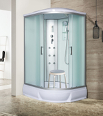 Душевая кабина RIVER  DUNAY 120/80/24  MT L 120х80 см,  матовое стекло, поддон средний, радио, левосторонняя