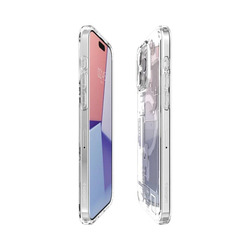 Пластиковый чехол MagSafe Spigen Ultra Hybrid Zero One (Mag Fit) для iPhone 15 Pro Max Тонкий гибридный поликарбонатный чехол с повышенным уровнем защиты при падении