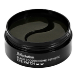 Гидрогелевые патчи с протеинами шёлка JMsolution Black Cocoon Home Esthetic Eye Patch