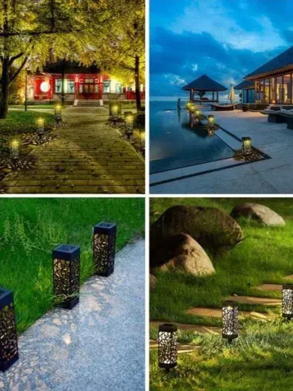 Садовые светильники на солнечных батареях/ фонари садовые 6 штук