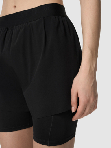 Шорты 2 в 1 женские Кросс 4.0 чёрные