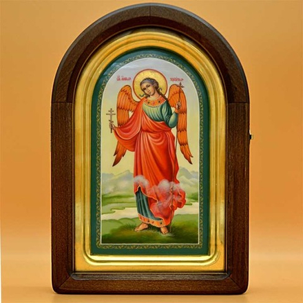 Рукописная икона Святого Ангела Хранителя.