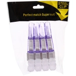 Зажимы парикмахерские 4шт «KLEVER», цвет белый/фиолетовый, 11,5см