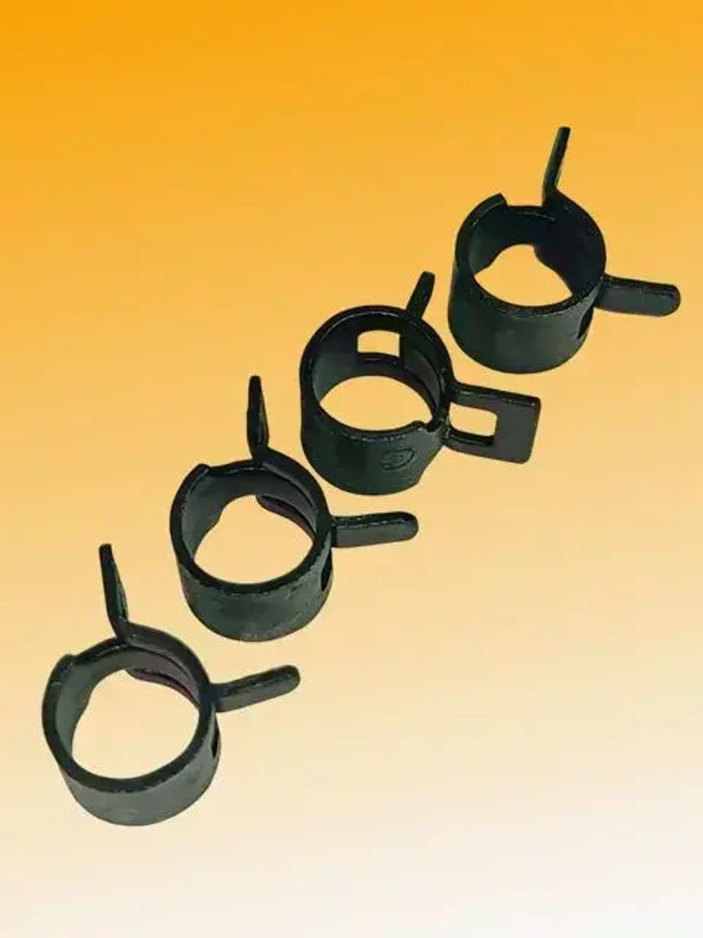 Хомут (4 шт) 8 мм пружинный автомобильный самозажимной