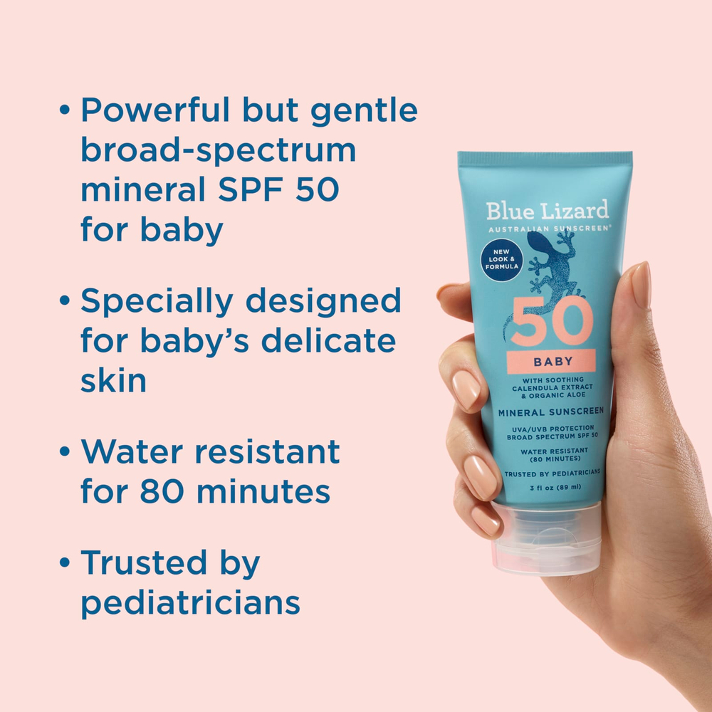 Blue Lizard Australian Sunscreen, детское минеральное солнцезащитное средство, SPF 50, 89 мл (3 жидк. унции)