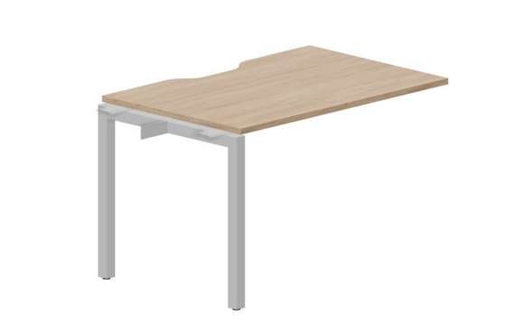 стол Polo 1180х780х750мм (с эргономичным вырезом) - приставной элемент