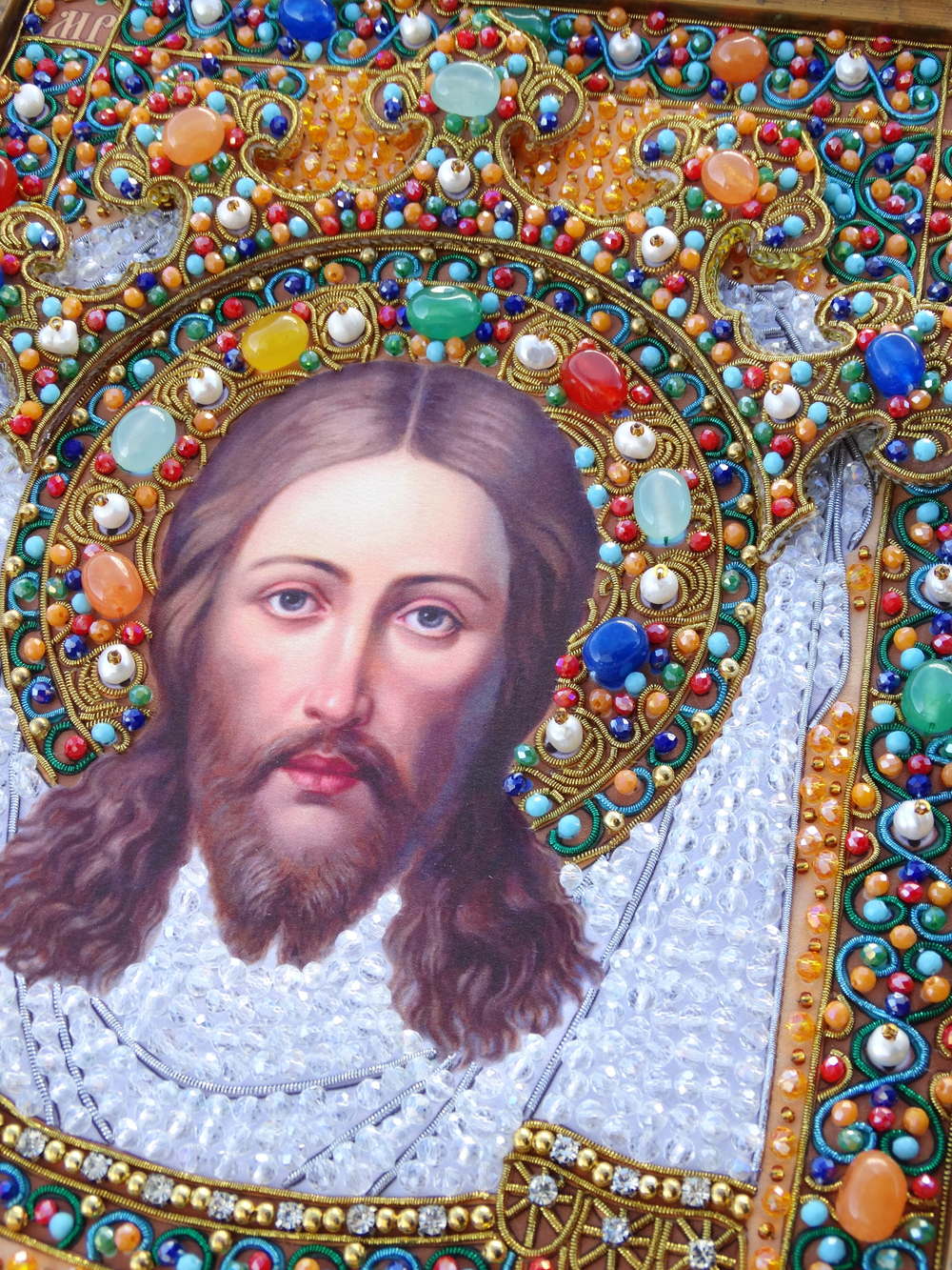 И-21б Набор для вышивания хрустальными камнями Господь Спас нерукотворный