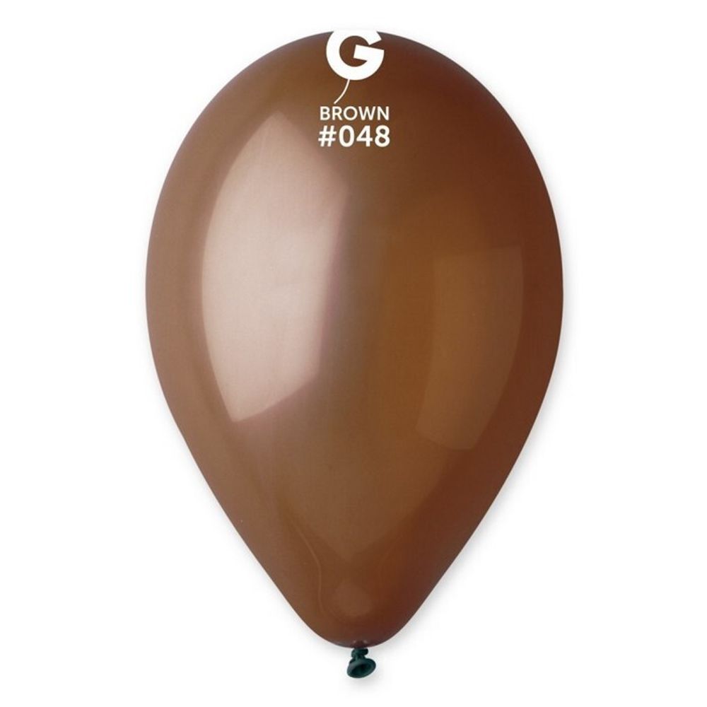 Воздушные шары Gemar, цвет 048 пастель, коричневый, 100 шт. размер 12&quot;