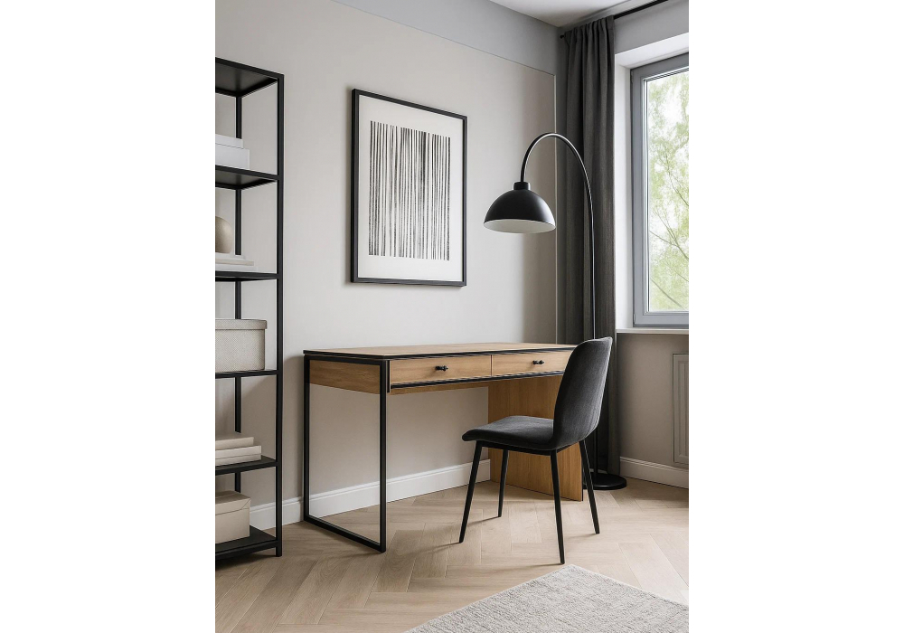 Стол деревянный Woodville Брут 6 крафт золотой, черный