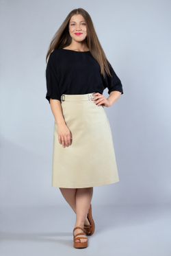 Юбка женская 2555ЛПА, бежевый #429Беж012555ЛП