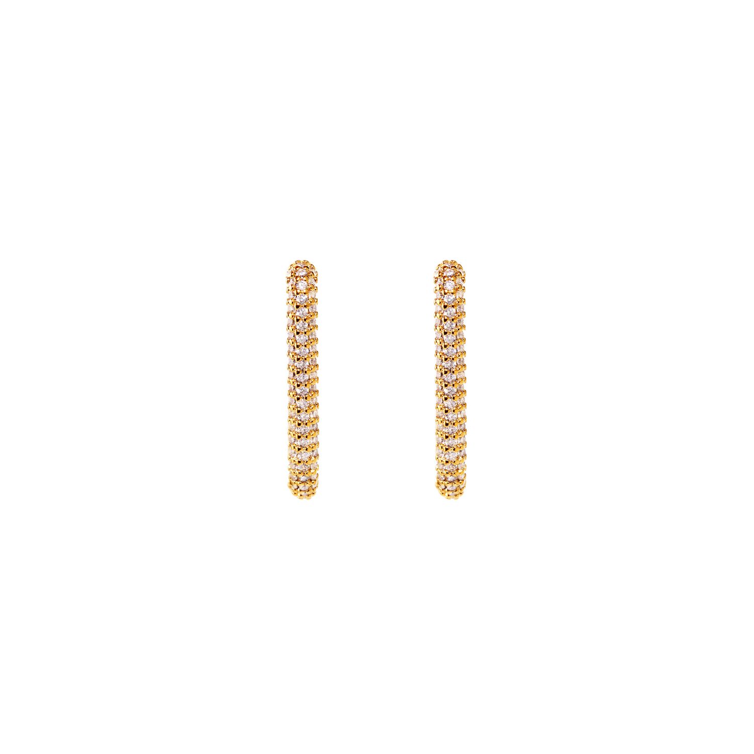 Серьги Gold Crystal Pave Earrings