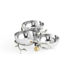 Менажница трехсекционная Michael Aram Pomegranate Silver & Gold (22.7 см)