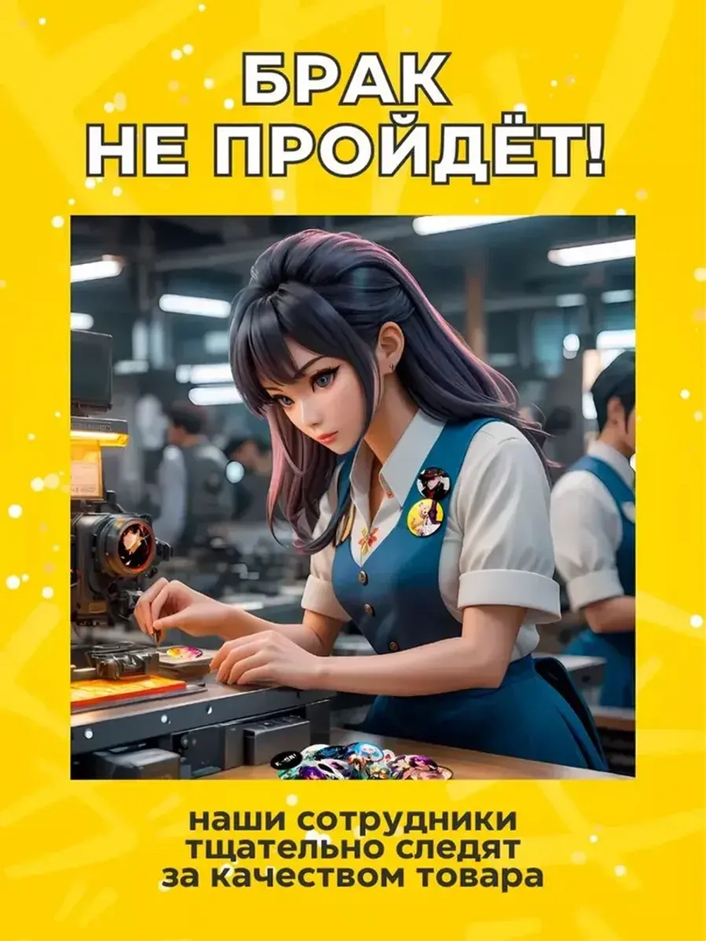 Значки аниме няшки мемные