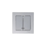 ATLASDESIGN 2-клавишный ВЫКЛЮЧАТЕЛЬ с подсветкой, сх.5а, 10АХ, механизм, АЛЮМИНИЙ