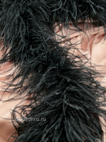 Боа страус 6 нитей черное