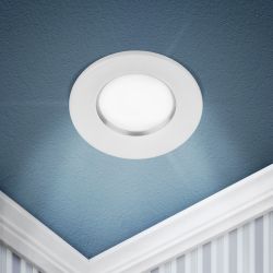 Встраиваемый светильник алюминиевый ЭРА KL107 WH/SL MR16 GU5.3 белый серебро | Алюминиевые встраиваемые светильники