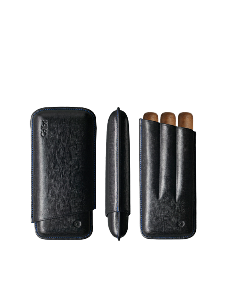 Чехол для сигар Colibri Ring 49, Lth 120/150 черный (на 3 шт.)