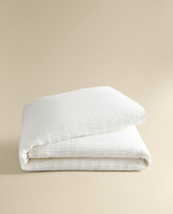 Пододеяльник Zara Home, хлопок 95%, вискоза 5%, однотонный, 6193/088