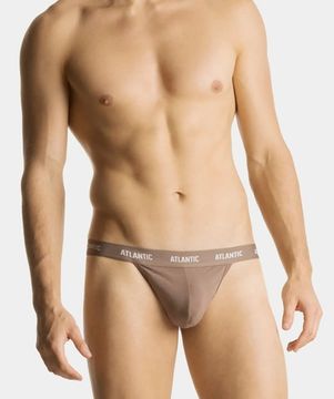 Мужские трусы(1шт) стринги Atlantic MP-1572, темно-бежевые