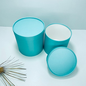 Коробки шляпные с крышкой Набор 2 шт. Бирюза