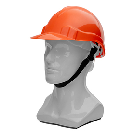 Каска защитная из ударопрочной пластмассы, оранжевая Сибртех 89113