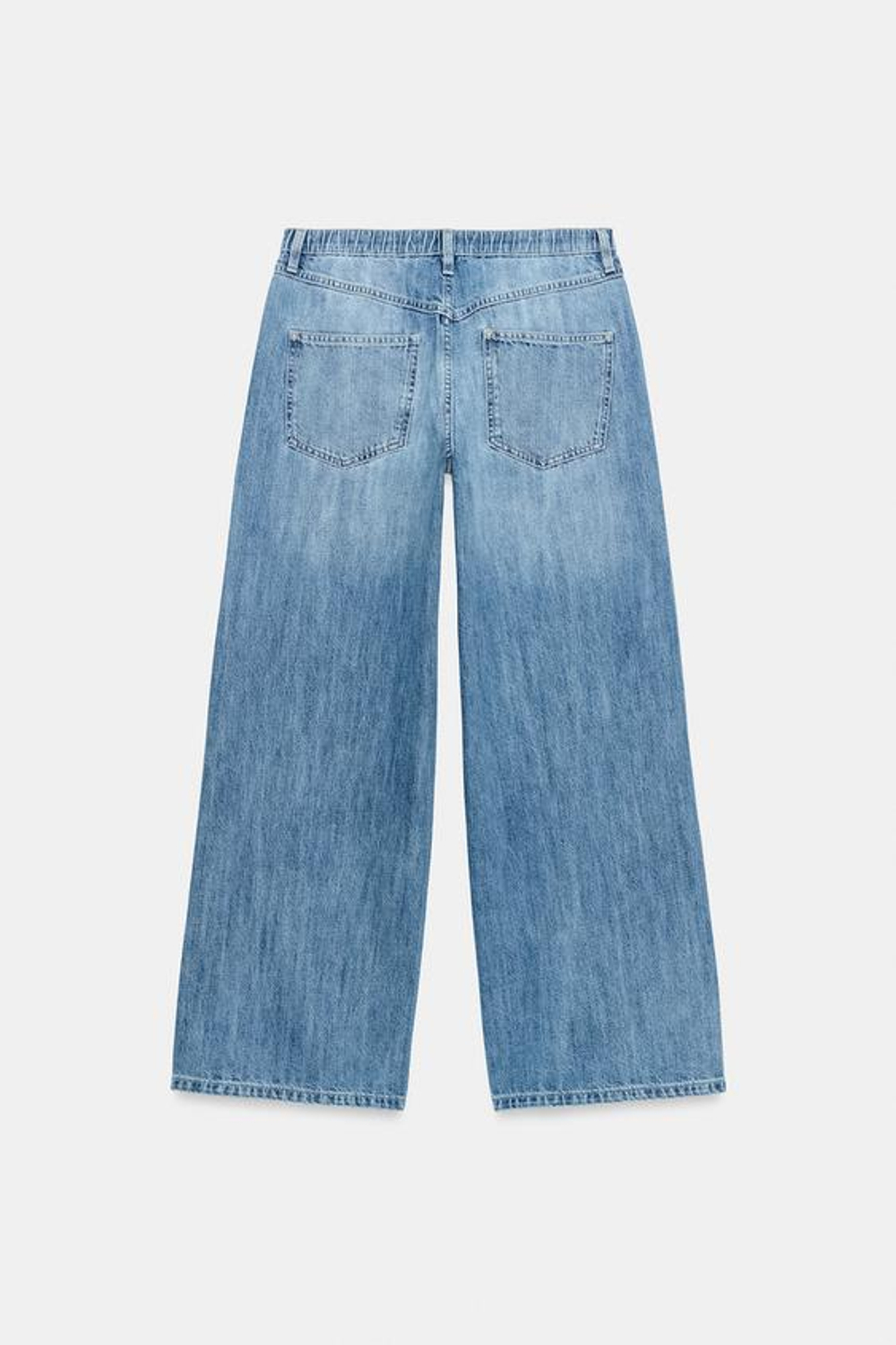 ZARA ДЖИНСЫ Z1975 WIDE LEG С ВЫСОКОЙ ПОСАДКОЙ, ВЫЦВЕТШИЙ СИНИЙ