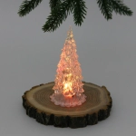 Сувенир с подсветкой «Кристальная ёлочка» 5,7*12,5 см (на батарейках 3 LR44)