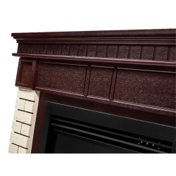 Каминокомплект: Очаг Electrolux EFP/P-2520LS N, портал Bricks 25 камень бежевый, шпон темный дуб