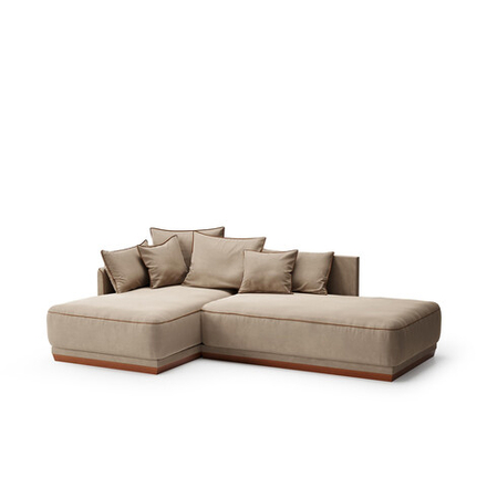 4-х местный нераскладной диван с кушеткой SOHO 809/828