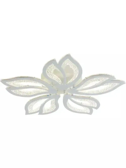 Люстра потолочная светодиодная с пультом ДУ Rivoli белая 110 Вт, 3000К - 6000К, светильник на кухню, в детскую, в спальню