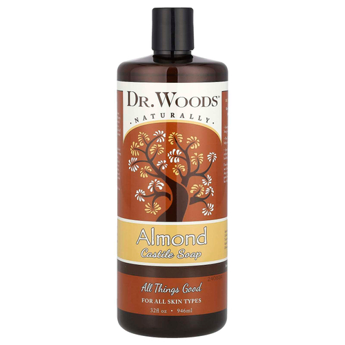 Dr. Woods, Кастильское мыло с ароматом миндаля, 32 жидких унции (946 мл)