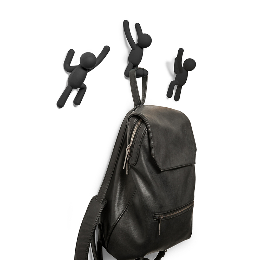 Вешалки-крючки Buddy 3 шт. черные