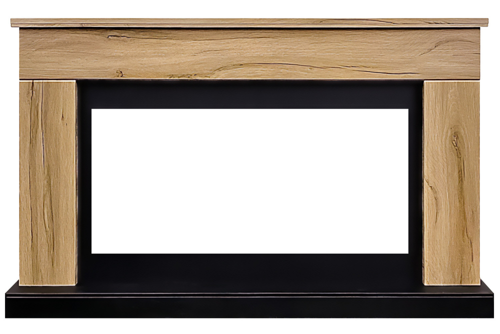 Каминокомплект Bergen (Разборный) - Дуб галифакс (Ширина 1370 мм) с очагом Vision 42 LED