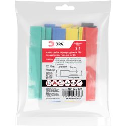 Набор термоусадочных трубок ЭРА NO-224-527 ТТУ нг-LS 10/5 7 цветов по 3 шт L=100 мм | Термоусадочная трубка (ТУТ)