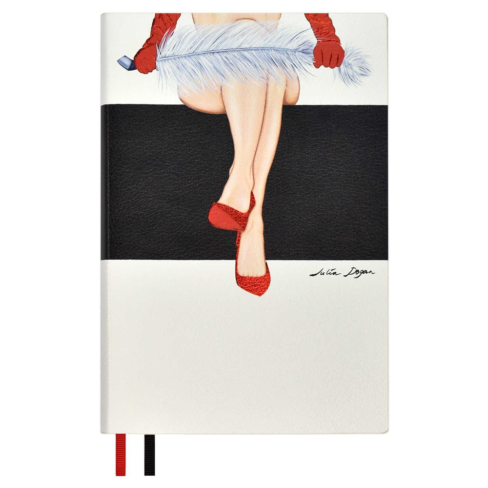 Ежедневник недат. А5 160л., кож.зам., мягк.пер. "Наппа Юлия Доган. Not that soft" тиснен., ляссе