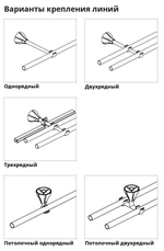 Карниз кованый для штор Артик Флора d16 однорядный, цвет бело-золотой