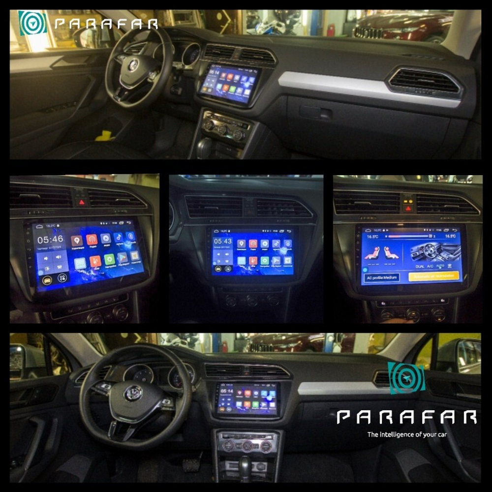 Магнитола для Volkswagen Tiguan 2017+ - Parafar PF975FHD на Android 13, 8-ядер, 2Гб+32Гб, CarPlay, 4G SIM-слот