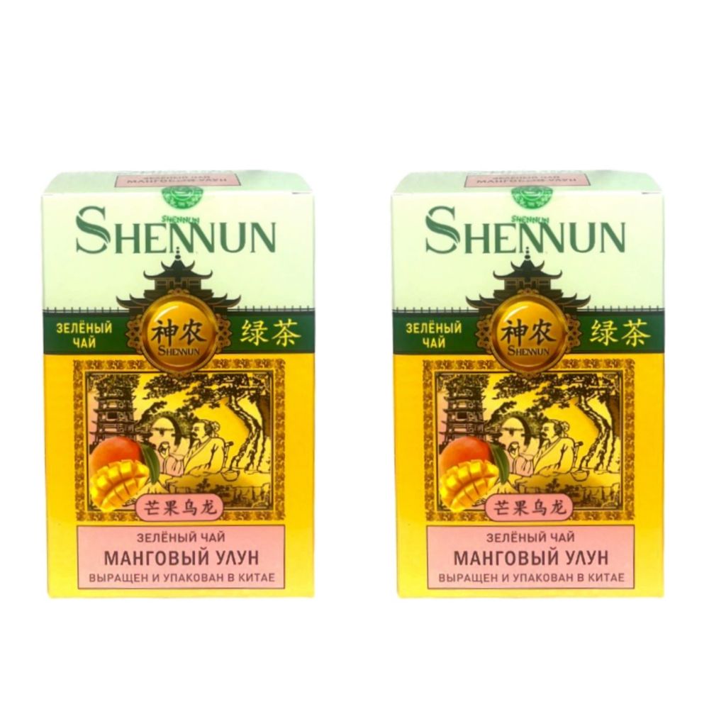 Чай зеленый Shennun манговый улун 100 г, 2 шт