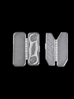 Набор стоматологических дорожных контейнеров для 1-й и 2-х зубочисток с нитью — флоссеров, белый, полупрозрачный