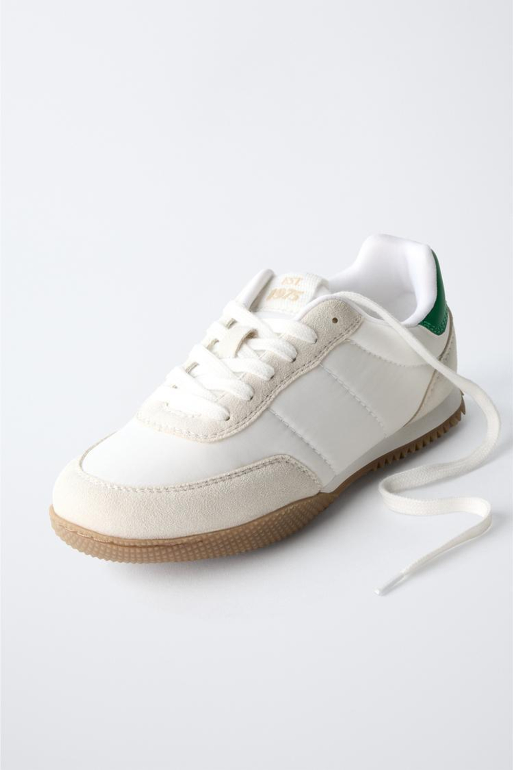 ZARA СПОРТИВНЫЕ КРОССОВКИ С МЯГКОЙ ПОДКЛАДКОЙ, БЕЛЫЙ