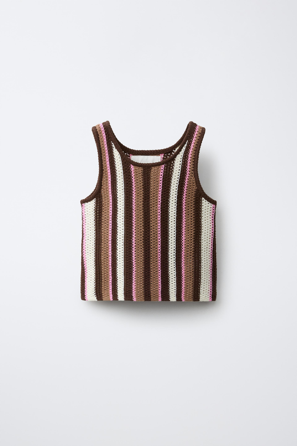 ZARA ТОП В ПОЛОСКУ, ОТТЕНКИ КОРИЧНЕВОГО