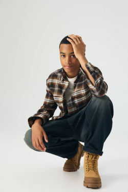 H&M Рубашка из хлопковой фланели, коричневый